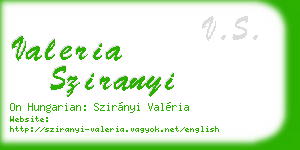 valeria sziranyi business card